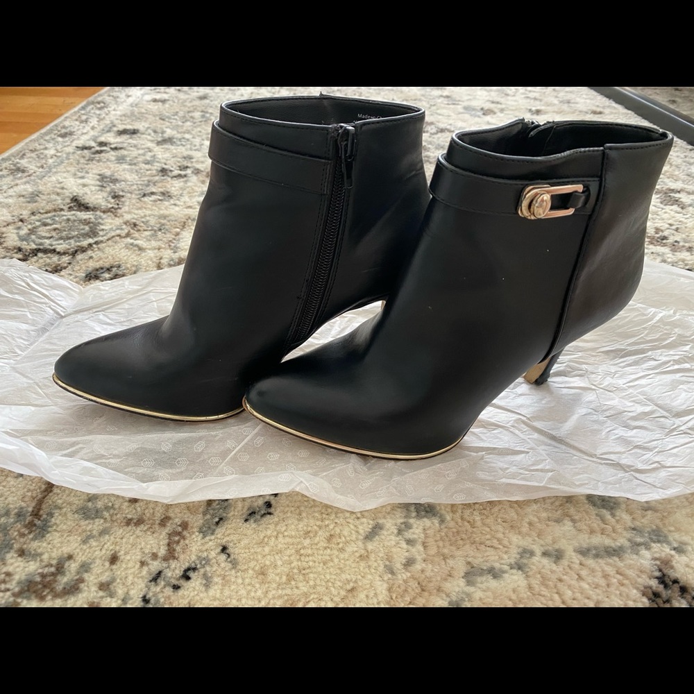 Black mid length heels